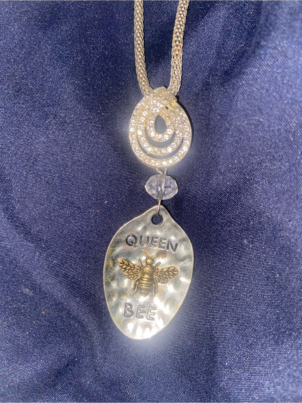 Gold-Tone 'Queen Bee' Pendant Necklace And Matching Earrings